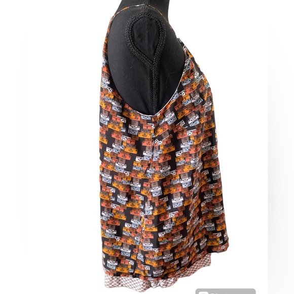 Anthropologie Porridge Layered Suitcase Tank Top Women Medium Split Back - Picture 4 of 11